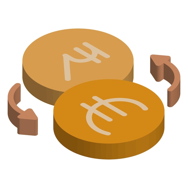 Diseño de vector de reemplazo de moneda 3D