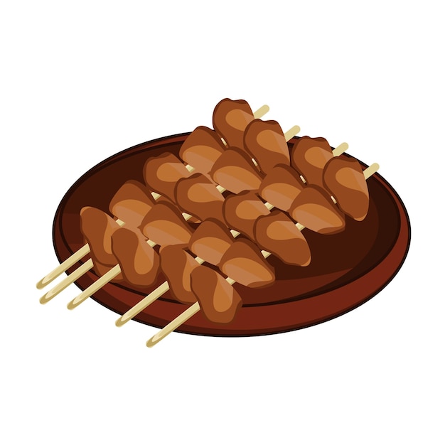 Diseño de vector satay de hígado de pollo