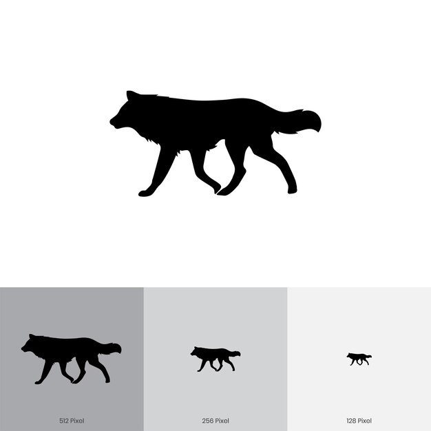 diseño de vector de silueta de sombreado animal