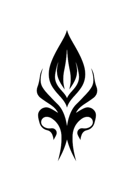 diseño de vector simétrico de tatuaje tribal