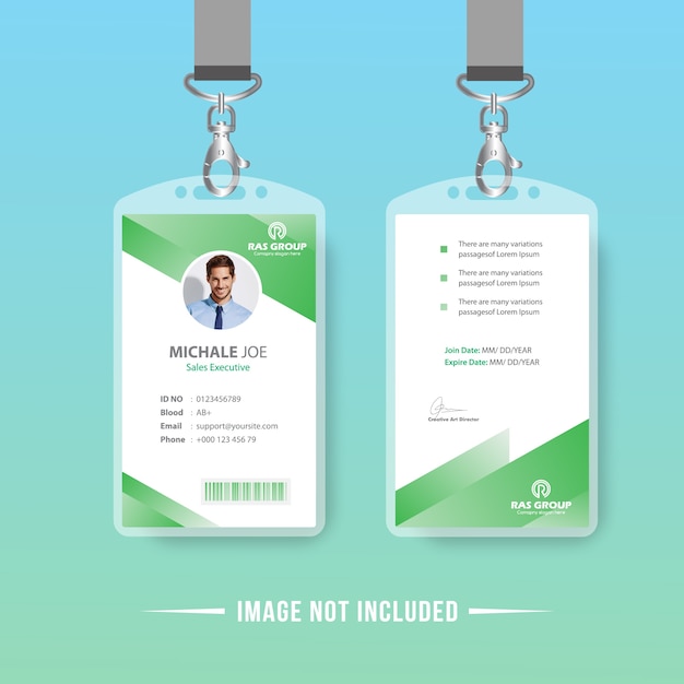 Diseño de Vector de tarjeta de identificación abstracta