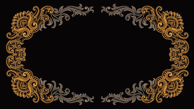 diseño de vector de tarjeta de invitación romántica y de lujo de estilo retro clásico editable en color
