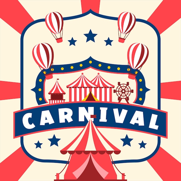 Diseño De Vector De Tema De Banner De Carnaval