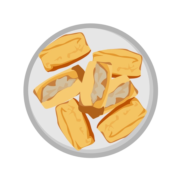 diseño de vector de tofu de albóndigas indonesias