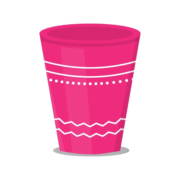 Diseño de vector de vaso o vaso tradicional y cultural