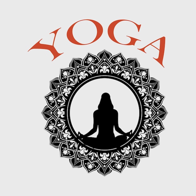 diseño de vector de yoga para camiseta