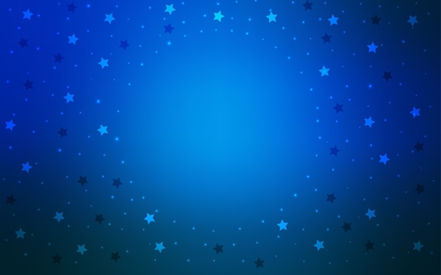 Diseño de vectores azul claro con estrellas brillantes