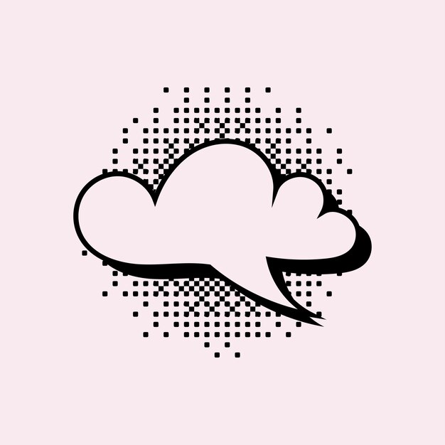 Diseño de vectores de burbujas de voz de nube vectorial libre