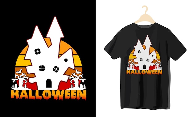 Vector diseño de vectores de camiseta de halloween