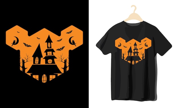 Vector diseño de vectores de camiseta de halloween