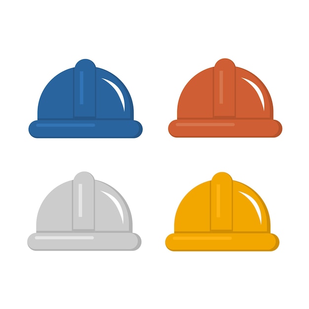 Diseño de vectores de casco de construcción