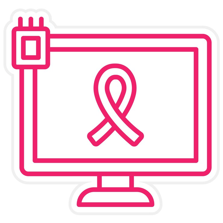 Vector diseño de vectores diagnóstico de cáncer estilo del icono