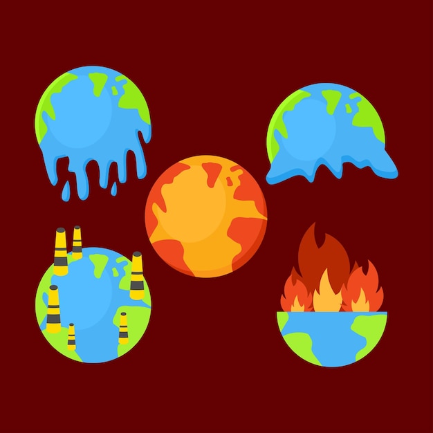 Diseño de vectores de elementos de calentamiento global