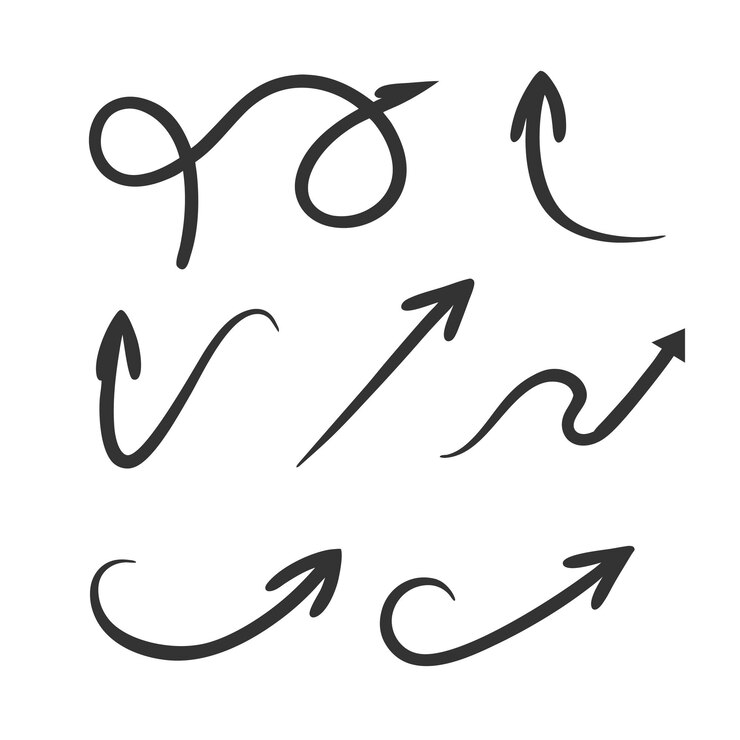 Vector diseño de vectores de flecha mínimos