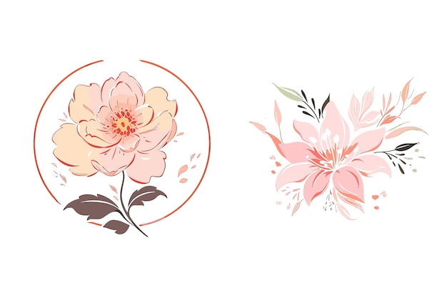 Diseño de vectores florales acuarela