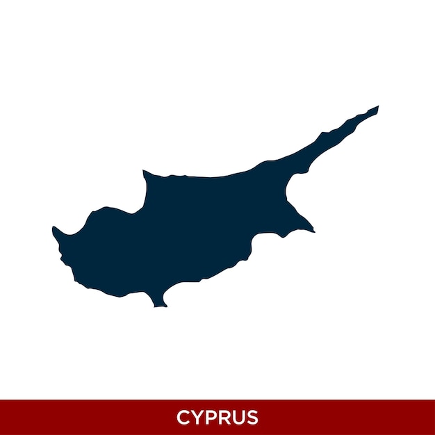 Diseño de vectores de iconos de mapa de país de Chipre
