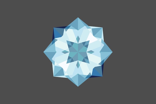 Diseño de vectores de ilustración de gemas de diamantes, logotipo de joyería de lujo