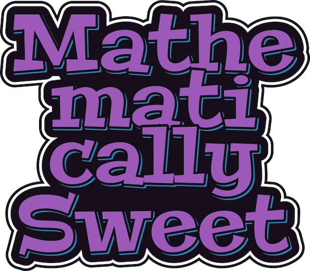 Diseño de vectores de letras matemáticamente dulces