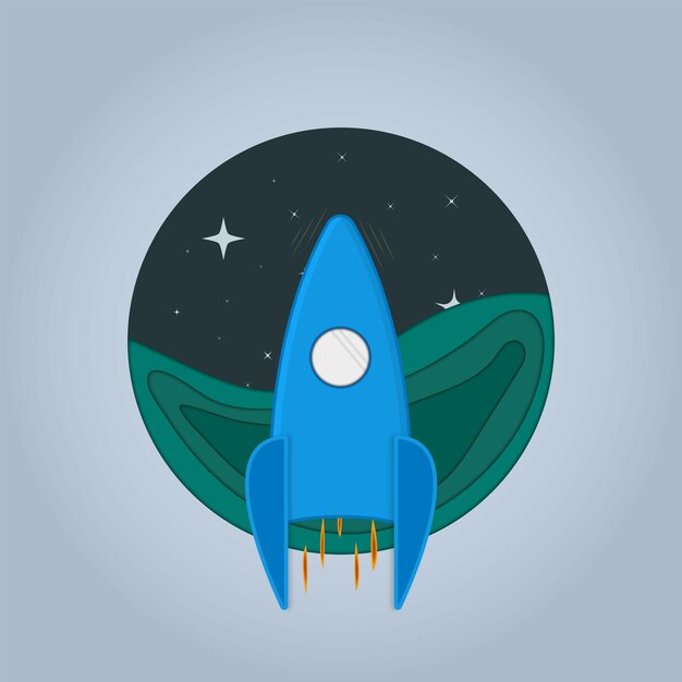 Diseño de vectores de naves espaciales y planetas