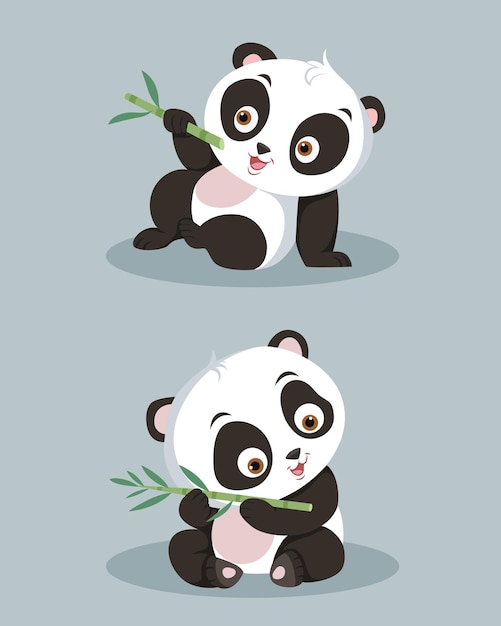 Vector diseño de vectores de pandas