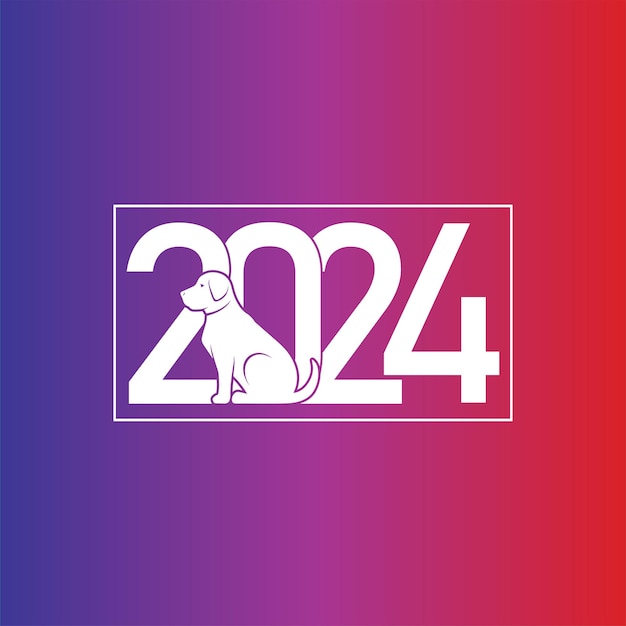 Diseño de vectores de perros abstractos 2024