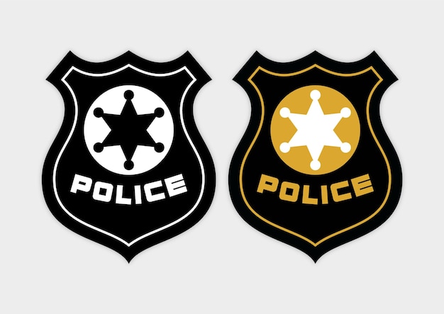 Diseño de vectores de placa de policía