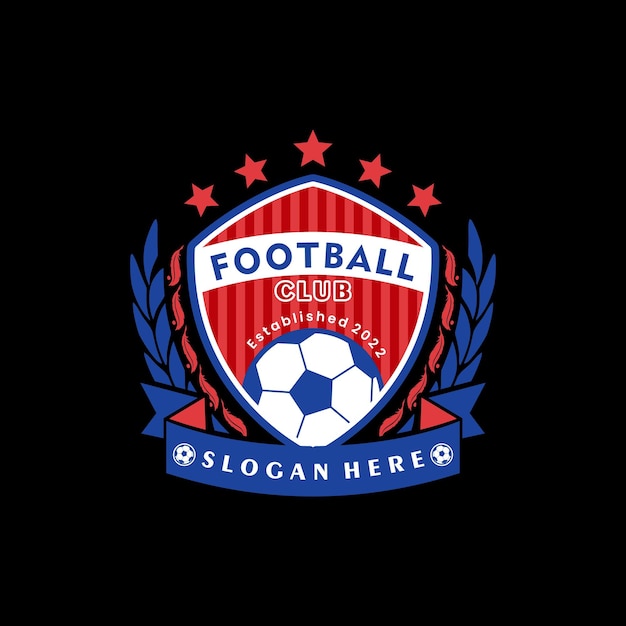 Diseño de vectores de plantilla de logotipo de equipo de fútbol
