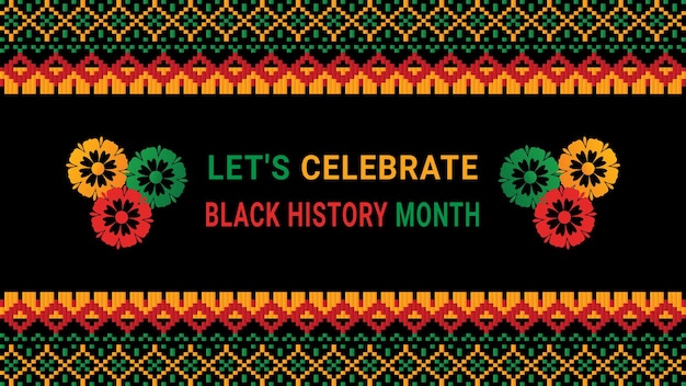 Vector el diseño de vectores de publicación de redes sociales del mes de la historia negra se celebra anualmente en febrero