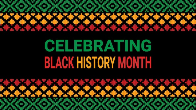 El diseño de vectores de publicación de redes sociales del mes de la historia negra se celebra anualmente en febrero
