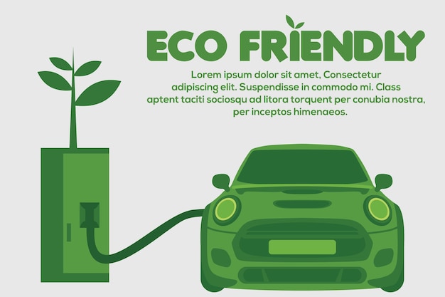 Diseño de vectores de silueta de energía ecológica y verde