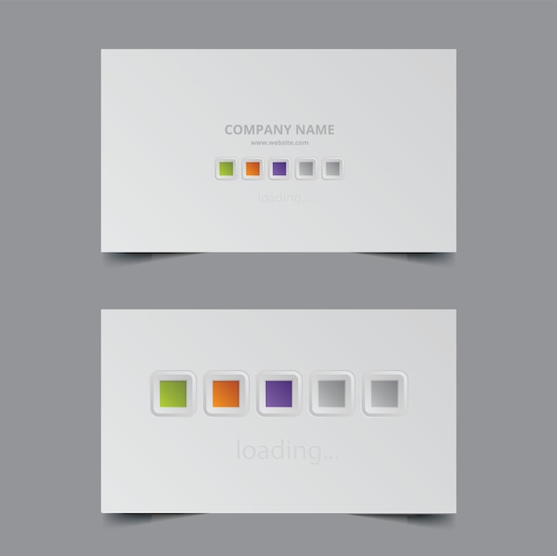 Diseño de vectores de tarjetas de visita 10 Fondo aislado