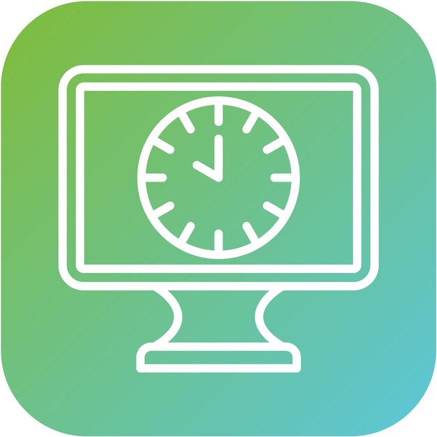 Diseño vectorial 24 horas Estilo de icono abierto