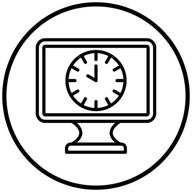 Diseño vectorial 24 horas Estilo de icono abierto