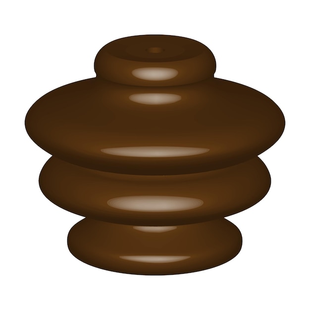 Diseño vectorial 3D del aislante de pines