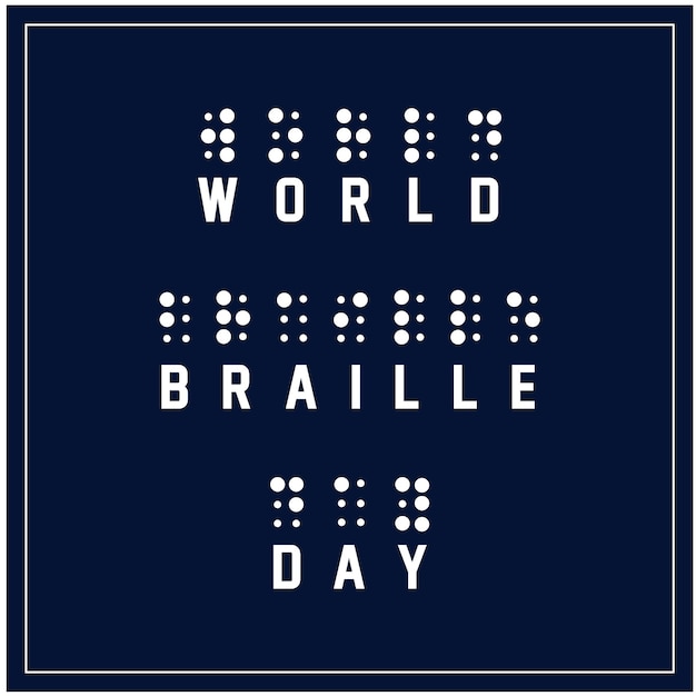Diseño vectorial del 4 de enero del Día Mundial del Braille