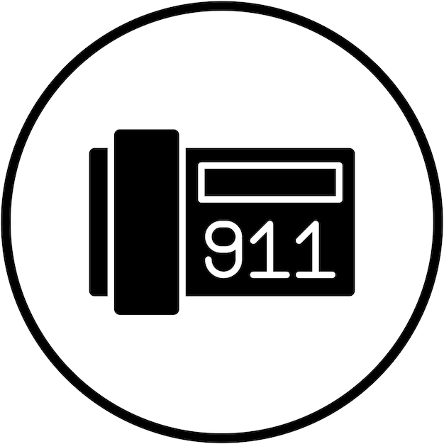 Diseño vectorial 911 Estilo del icono