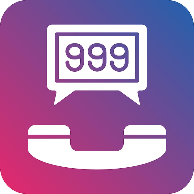 Diseño vectorial 999 Estilo de icono
