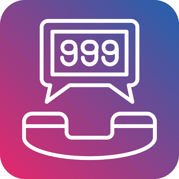 Diseño vectorial 999 Estilo de icono