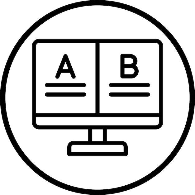 Diseño vectorial Ab Estilo del icono de prueba