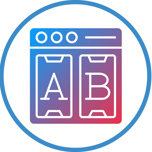 Diseño vectorial Ab Estilo del icono de prueba
