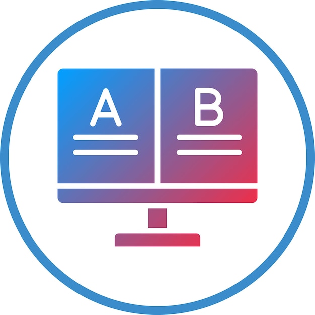 Diseño vectorial Ab Estilo del icono de prueba