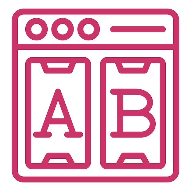 Diseño vectorial Ab Estilo del icono de prueba