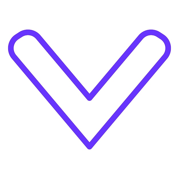 Diseño vectorial hacia abajo Estilo de icono Chevron