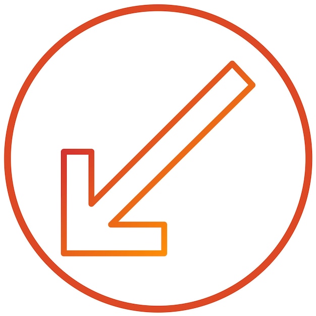 Diseño vectorial abajo a la izquierda Estilo del icono