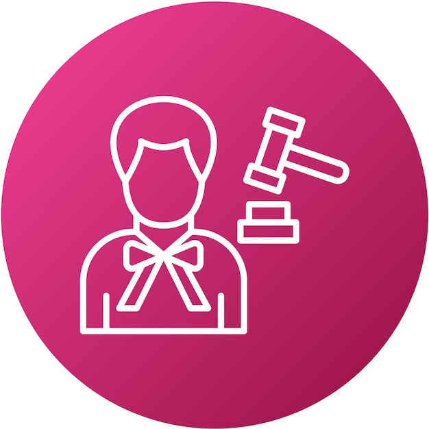 Diseño vectorial Abogado Estilo de ícono masculino