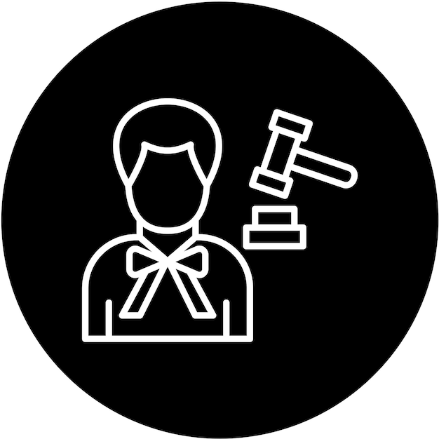 Diseño vectorial Abogado Estilo de ícono masculino