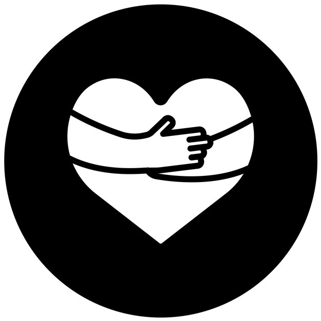 Diseño vectorial de abrazos sinceros Estilo de icono