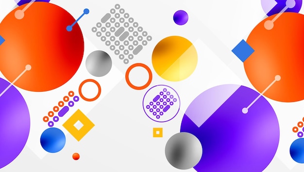 Diseño vectorial abstracto minimalista capas formas geométricas círculos cuadrados y triángulos con suaves gradientes pastel y efectos semitransparentes Perfecto para uso contemporáneo