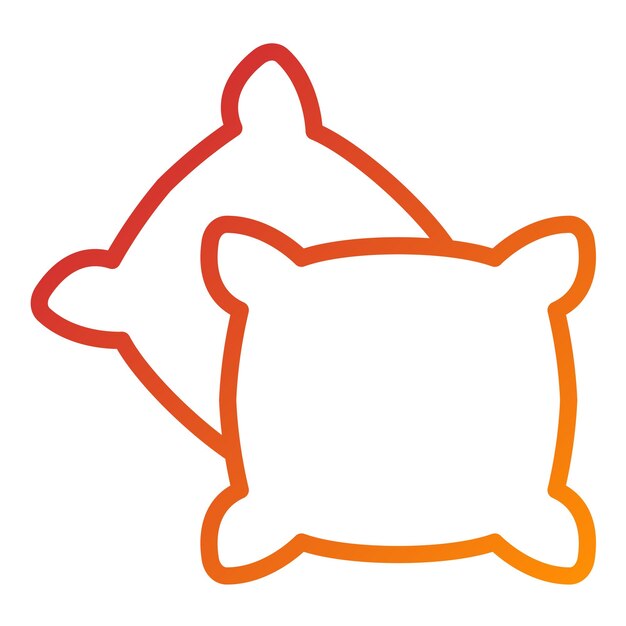 Diseño vectorial Acento Estilo del icono de la almohada