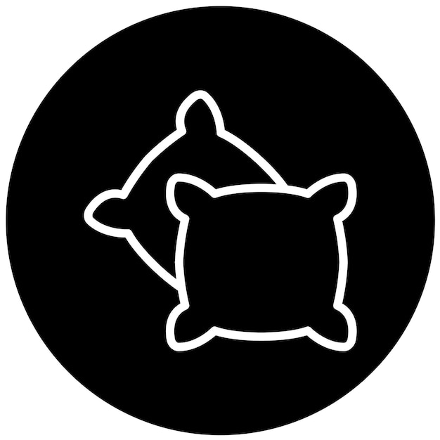 Diseño vectorial Acento Estilo del icono de la almohada